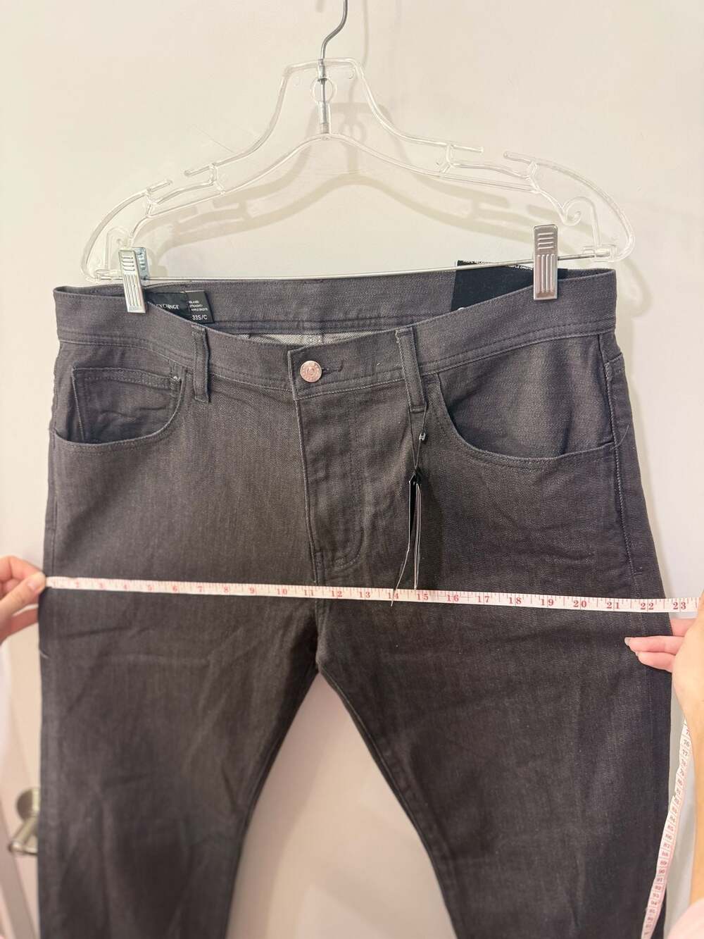 Armani Exchange A|X Relaxed Straight Leg 5-Pocket Jeans, Black - Picture 7 of 10